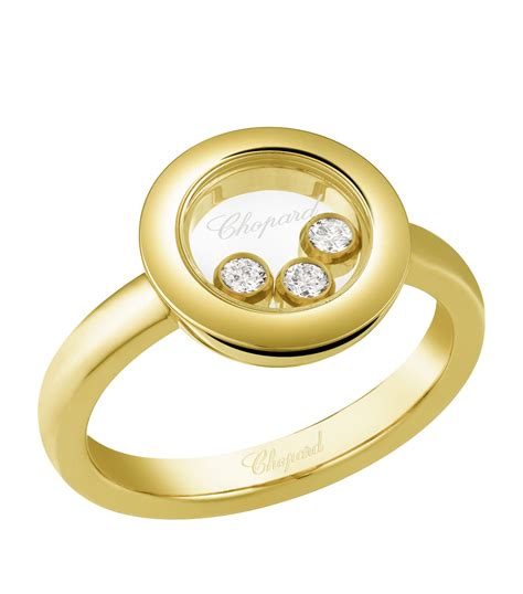 18k Yellow Gold / White Icon Ring With Gemstones .